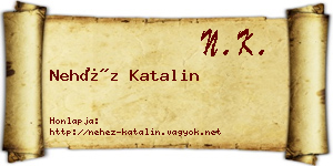 Nehéz Katalin névjegykártya